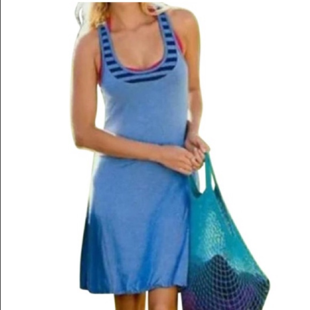 Athleta Double Dip Blue Reversible Tank Dress